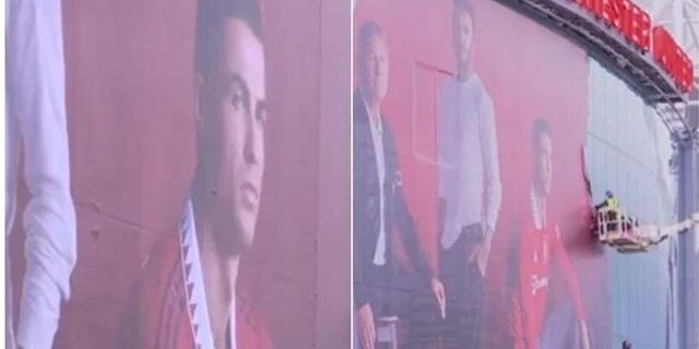 Manchester United, Ronaldo'nun posterini kaldırdı